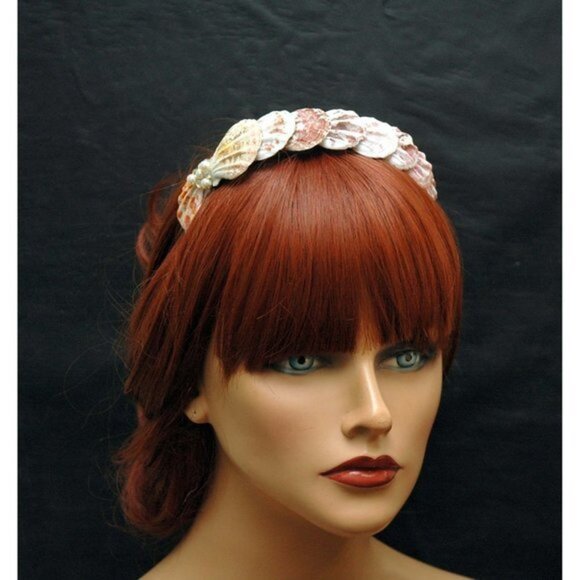 Handmade Seashell Headband OOAK - Picture 2 of 5